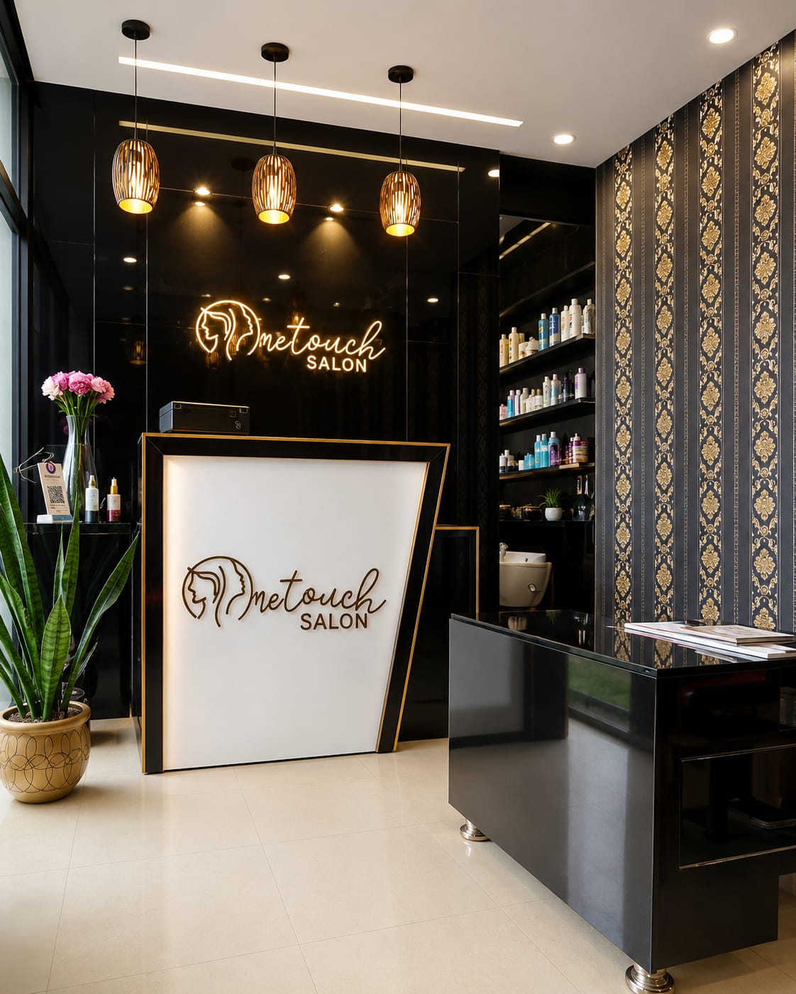 One Touch Salon reception area